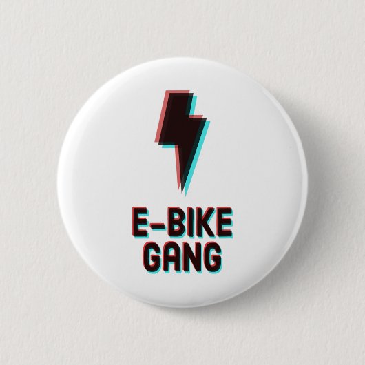 E-bike Bende Mountainbiken Ronde Button 5,7 Cm (Voorkant)