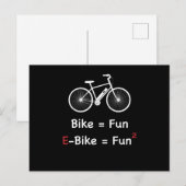 E-Bike Bike Fun Bicycle Pedelec Electric Briefkaart (Voorkant / Achterkant)