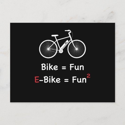 E-Bike Bike Fun Bicycle Pedelec Electric Briefkaart (Voorkant)