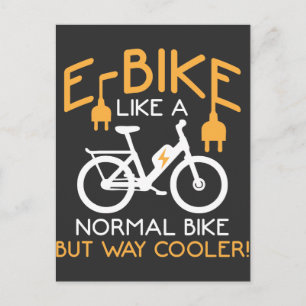 E-Bike Cycling Way Cooler Bike Funny Electric Bike Briefkaart