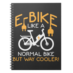 E-Bike Cycling Way Cooler Bike Funny Electric Bike Notitieboek