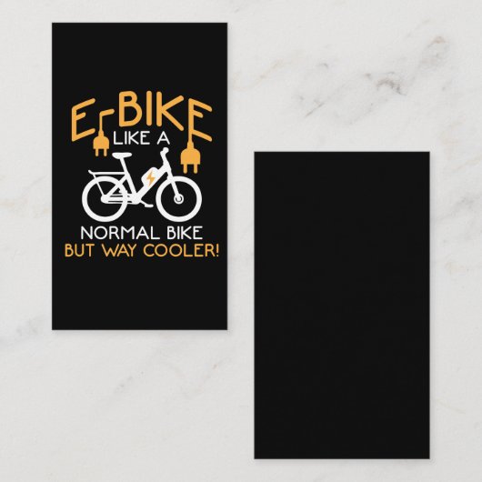 E-Bike Cycling Way Cooler Bike Funny Electric Bike Visitekaartje (Voorkant / Achterkant)
