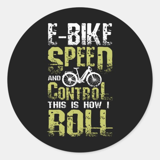 E-Bike dit is hoe ik moet rollen Ronde Sticker (Voorkant)