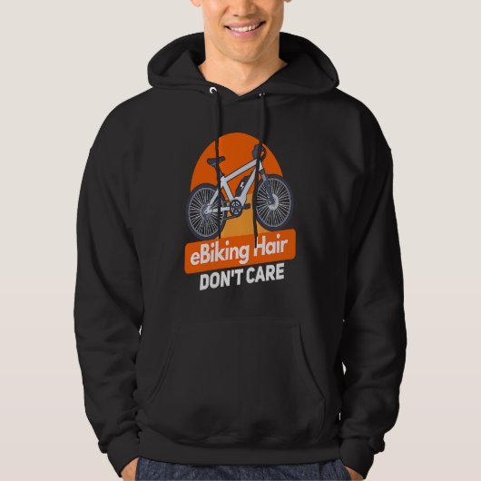 E Bike   E Biking Saying Humor E Biker Hoodie (Voorkant)