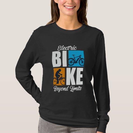 E-Bike ELEKTRISCHE FIETS BEYOND LIMITS Grappige El T-shirt (Voorkant)