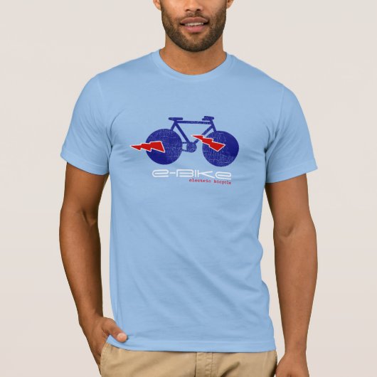 E-bike, elektrische fiets t-shirt (Voorkant)