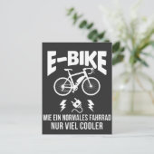 E-Bike Elektro Fahrrad Spruch für Radfahrer Briefkaart (Staand voorkant)
