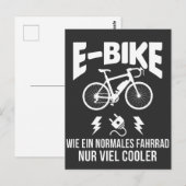 E-Bike Elektro Fahrrad Spruch für Radfahrer Briefkaart (Voorkant / Achterkant)
