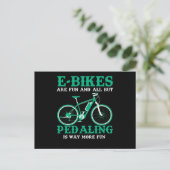 E-Bike Fun Redaling Way Fun Biking Briefkaart (Staand voorkant)