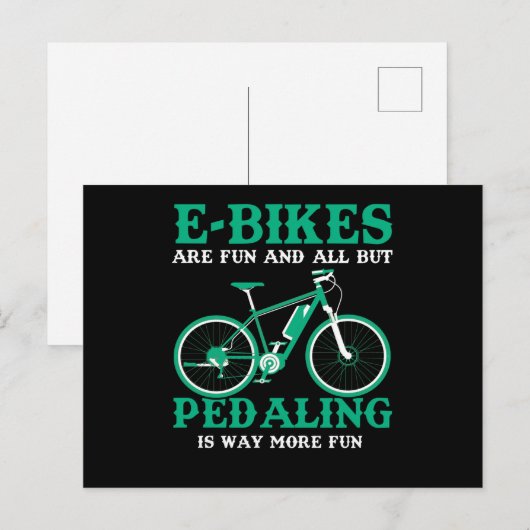 E-Bike Fun Redaling Way Fun Biking Briefkaart (Voorkant / Achterkant)