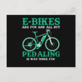 E-Bike Fun Redaling Way Fun Biking Briefkaart (Voorkant)