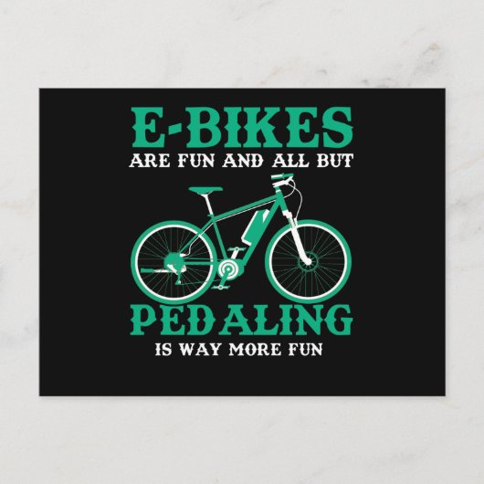 E-Bike Fun Redaling Way Fun Biking Briefkaart (Voorkant)