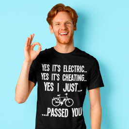 E-Bike Funny Electric Cycling voor fietsenelektron T-shirt
