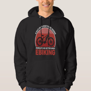 E Bike Grap E Fietsen op maandag E Fietser Hoodie