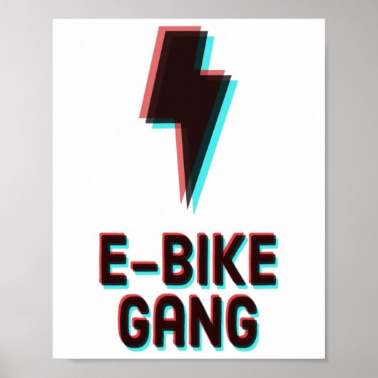 E-bike Groep Mountainbiken Poster (Voorkant)