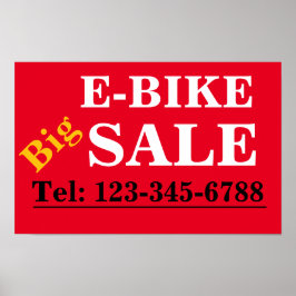 E-BIKE Grote UITVERKOOP BORD voor Showroom ramen P Poster