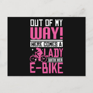 E-bike Lady Briefkaart