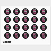 E-bike Lady Ronde Sticker (Vel)