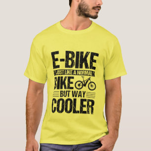 E-Bike net als een normale bike, maar veel koeler T-shirt