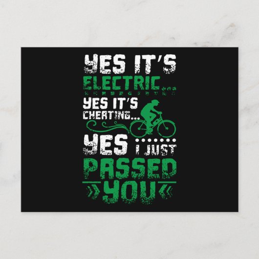 E-Bike Passed You Briefkaart (Voorkant)