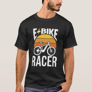 E-Bike Racende Wielrenner Wielrennen Rijder Elektr T-shirt