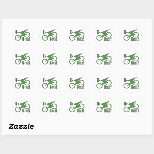 E-Bike! Ronde Sticker (Vel)