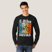 E Bike Squad  EBike Team E Biking Retro E Bike T-shirt (Voorkant volledig)