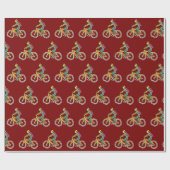 E-Bike Stickman Cadeaupapier (Vlak)
