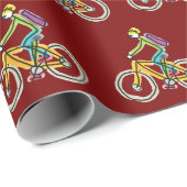 E-Bike Stickman Cadeaupapier (Rol Hoek)