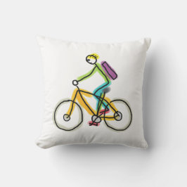 E-Bike Stickman Kussen