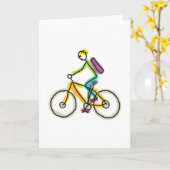 E-bike stokmannetje kaart (Gele Bloem)