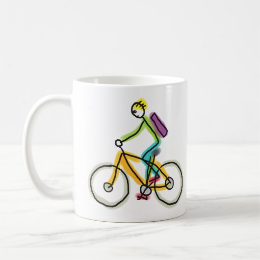 E-bike stokmannetje koffiemok (Links)