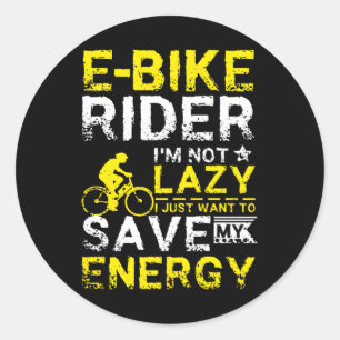E-bike voor het besparen van mijn energie ronde sticker