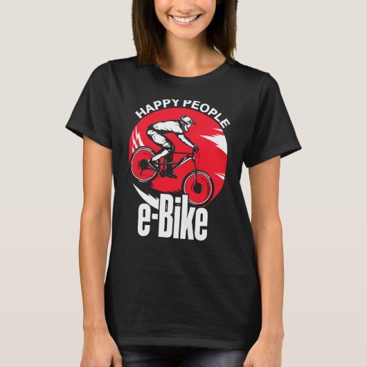 E Biker  E Bike Saying I Love E Biking T-shirt (Voorkant)