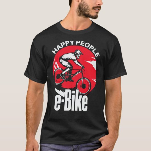 E Biker E Bike Saying I Love E Biking T-shirt (Voorkant)