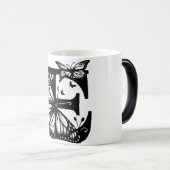 E Blauw Back butterfly Magische Mok (Voorkant rechts)