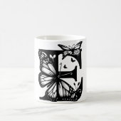 E Blauw Back butterfly Magische Mok (Center)