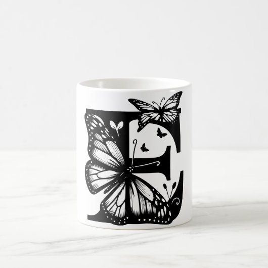 E Blauw Back butterfly Magische Mok (Center)