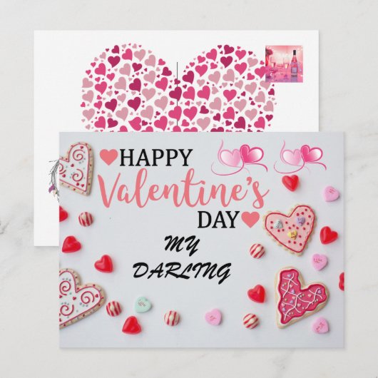 E BRIEFKAART VALENTINE DAG (Voorkant / Achterkant)