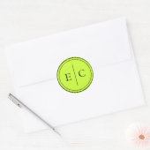 E&C Monogram Lime Green Sticker (Envelop)