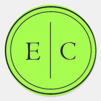 E/C Monogram Lime Groene Sticker
