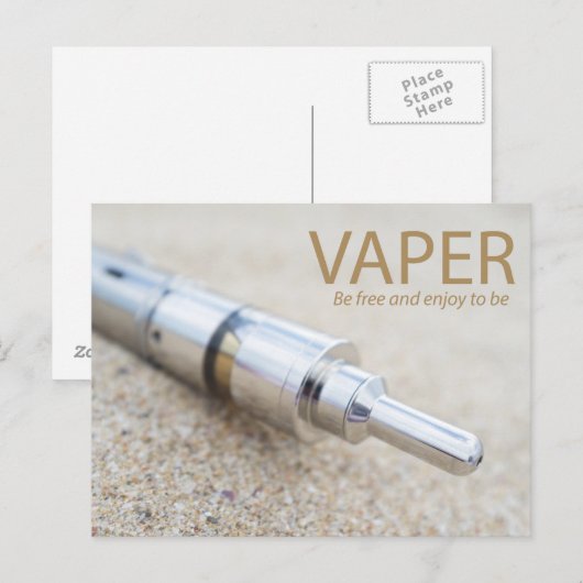 E-cig en dampen briefkaart (Voorkant / Achterkant)