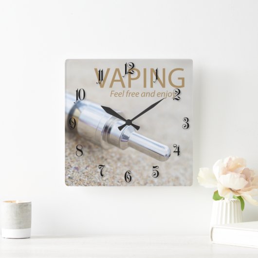 E-cig en dampen vierkante klok (Huis)
