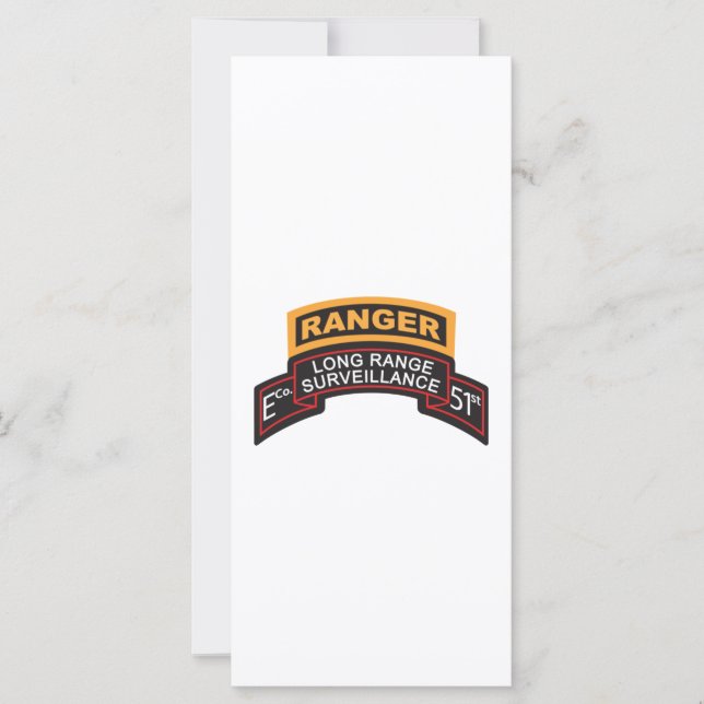 E Co 51st Infanterie LRS scrol, Ranger Tab (Voorkant)
