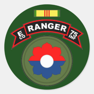 E Co, 75th Infantry Regiment - Rangers, Vietnam Ronde Sticker