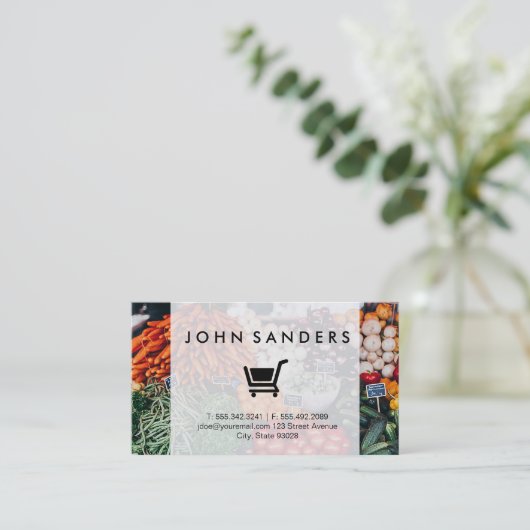 E-commerce | Bezorging Boerenmarkt Visitekaartje (Staand voorkant)