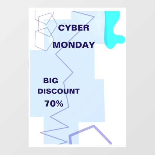 E-commerce Cyber Monday Deal Raamsticker (Vel)