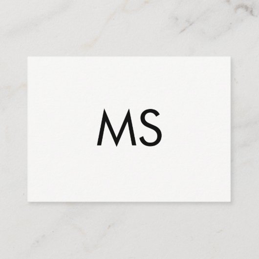 E-commerce / Monogram Visitekaartje (Achterkant)