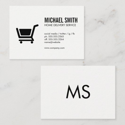 E-commerce / Monogram Visitekaartje (Voorkant / Achterkant)