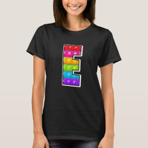 E Cutest Capital Letter C Alphabet Funny Poppin Ki T-shirt